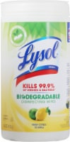 Lysol Plant-Based Fresh Citrus Scent Disinfecting Wipes
