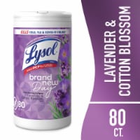Lysol® Brand New Day™ Lavender & Cotton Blossom Disinfecting Wipes Perspective: Main