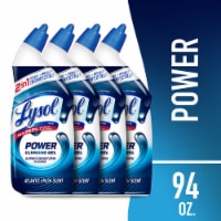 Lysol Power Toilet Bowl Cleaner, Gel Cleaner and Disinfectant, Atlantic Fresh, 4 pack of 24 fl oz Perspective: Main