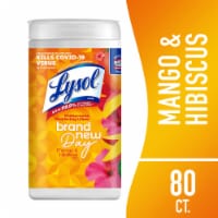 Lysol Multi-Surface Antibacterial Brand New Day Mango & Hibiscus Disinfectant Wipes