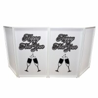 New Year Toast Design Enhancement Scrim - Black Script on White | Set of Two