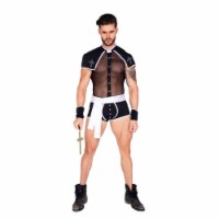 Roma Costume 5029-Blk-Wht-L Mens Sinful Confession Costume - #44; Large Costume