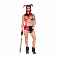 Roma Costume 5058-Blk--L Mens Nobodys Fool Jester Costume - #44; Large Costume