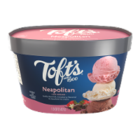 Toft's® Neapolitan Ice Cream Tub Perspective: Main