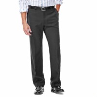 Haggar Men's Repreve Stria Dress Pants - Black Perspective: Main