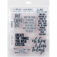 Tim Holtz Cling Stamps 7 X8.5 -Ponderings