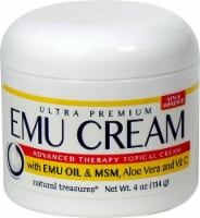 Natural Treasures  Emu Topical Cream with Emu Oil & MSM Aloe Vera and Vitamin C Perspective: Main