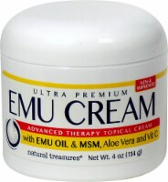Natural Treasures  Emu Topical Cream with Emu Oil & MSM Aloe Vera and Vitamin C Perspective: Main