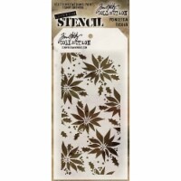 Tim Holtz Layered Stencil 4.125 X8.5 -Poinsettia