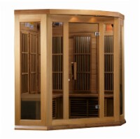 Maxxus 3-Person Corner Near Zero Emf (Under 2Mg) Far Infrared Sauna (Canadian Red Cedar)