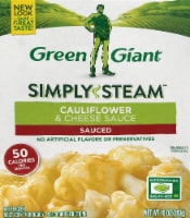 Green Giant Steamers Cauliflower & Cheese Sauce Frozen Vegetables Perspective: Main