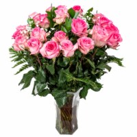 Double Dozen Roses in Color Vase Arrangment Perspective: Main