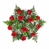 Valentine's Day Spiral Rose Fresh Flower Arrangement with Vase Perspective: Main