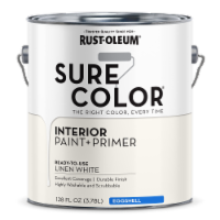 Rust-Oleum® Sure Color® Interior Paint + Primer - Linen White Eggshell Perspective: Main
