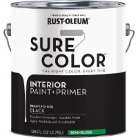 Rust-Oleum 380228 Sure Color Interior Wall Paint and Primer Semi-Gloss Black gal