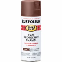 Rust-Oleum Stops Rust Brown Flat 12 Oz. Anti-Rust Spray Paint 214085