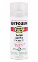 Rust-Oleum Stops Rust Satin Clear Spray Paint 12 oz. - Total Qty: 6; Each Pack Qty: 1 Perspective: Main