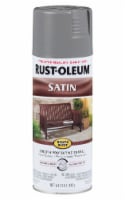 Rust-Oleum Stops Rust Satin Coastal Gray Spray Paint 12 oz. - Total Qty: 6; Each Pack Qty: 1 Perspective: Main