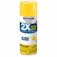 Rust-Oleum® American Accents® 2X™ Paint + Primer Gloss Spray Paint - Sun Yellow Perspective: Main