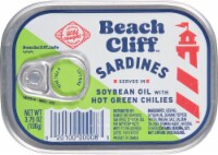 Beach Cliff Sardines in Soybean Oil with Hot Green Chilies Perspective: Main