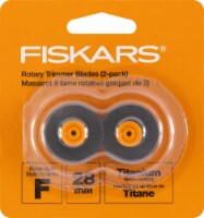 Fiskars Rotary Trimmer Titanium Blades 2/Pkg-28mm Straight