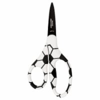 Fiskars® Pointed Tip Non-Stick Scissors - Soccer Theme Perspective: Main