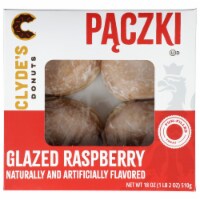 Clyde's Donuts® Glazed Raspberry Paczki Perspective: Main