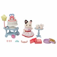 Calico Critters™ Party Time Lily Tuxedo Cat Figure Playset Perspective: Main