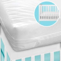 Heavyweight Zippered Waterproof & Bed-Bug Proof Vinyl Mattress Cover Protector Crib