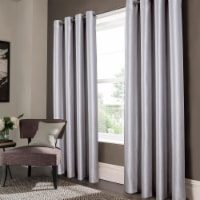 2-Panel: Lido Matte Embossed Thermal Blackout Bedroom Window Grommet Curtain Panel Pair 84