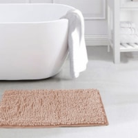 Slip-Resistant Shag Anna Chenille Soft Absorbent Bath Mat Bathroom Rug 17 x 24 Blush