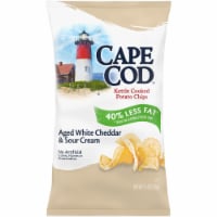 Cape Cod Potato Chips Less Fat White Cheddar And Sour Cream Kettle Cooked Chips Perspective: Main