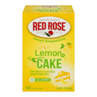 Red Rose Sweet Temptations Lemon Cake Flavored Tea Bags Perspective: Main