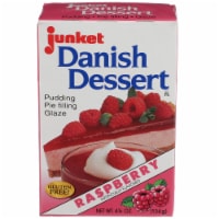 Junket Raspberry Danish Dessert Pudding Pie Filling Glaze Perspective: Main