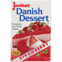 Junket Strawberry Danish Dessert Pudding Pie Filling Glaze Perspective: Main