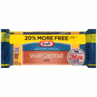 Kraft Natural Sharp Cheddar Cheese Bar Perspective: Main