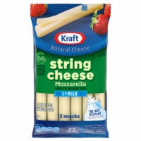 Kraft String Cheese Mozzarella Cheese Snacks with 2% Milk Perspective: Main