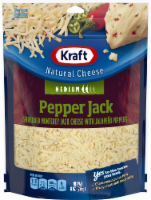 Kraft Pepper Jack Shredded Monterey Jack Cheese Perspective: Main