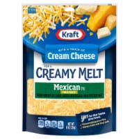 Kraft Mexican Style Four Cheese Blend Shredded Cheese with a Touch of Philadelphia for a Creamy Melt