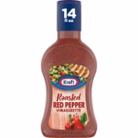Kraft Roasted Red Pepper Vinaigrette Salad Dressing, Bottle Perspective: Main
