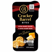 Cracker Barrel Bites with Extra Sharp Yellow & Extra Sharp White Cheddar Cheese with Butter Crackers