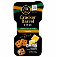 Cracker Barrel Bites with Vermont Sharp White Cheddar & Gouda Cheese with Pretzel Chips