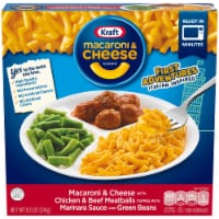 Kraft First Adventures Italian Inspired Mac and Cheese Frozen Meal with Meatball and Green Beans
