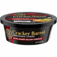 Cracker Barrel Extra Sharp Yellow Cheddar Spreadable Cheese Perspective: Main