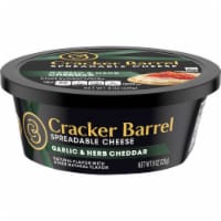 Cracker Barrel Garlic & Herb Cheddar Spreadable Cheese Perspective: Main
