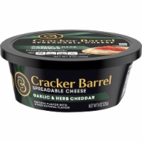 Cracker Barrel Garlic & Herb Cheddar Spreadable Cheese Perspective: Main