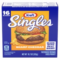 Kraft Singles Sharp Cheddar Sliices Perspective: Main