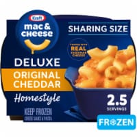 Kraft Deluxe Frozen Dish Original Cheddar Mac & Cheese Cheese Sauce and Pasta Dish Sharing Size Perspective: Main