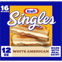 Kraft Singles White American Sliced Cheese Perspective: Main