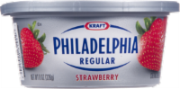 Philadelphia Strawberry Cream Cheese Perspective: front